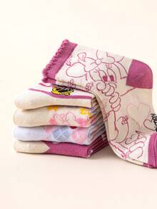 Disney 10/5 双袜子，可爱米妮公主图案过膝袜（女童款），卡通米奇保暖袜（男童款），透气儿童袜，圣诞礼物 - 彩色 - 查看 8