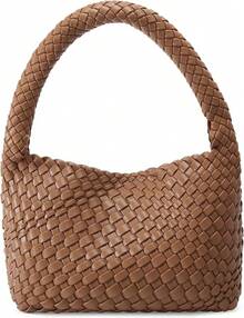 Woven Women's Bags, Vegan Leather Summer Beach And Travel Retro Chic Shoulder Bags - 棕色 - 查看 7