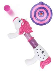 气动软弹枪（斧头、独角兽），泡沫软弹枪玩具，适合室内/室外对战，互动玩具，适合3岁以上儿童，是圣诞节/万圣节/复活节/生日礼物的绝佳选择。 - 彩色 - 查看 5