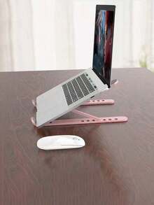 Soporte portátil plegable ajustable de 7 niveles, soporte de refrigeración para 3 personas, soporte de portátil para llevar, soporte de portátil para escritorio, almohadilla de refrigeración para portátil, accesorios para portátil, Navidad, regalos de Navidad, soporte para tableta - Blanco - Ver 8