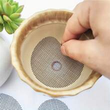 Large Diameter Ceramic Gray Pot Mat, Anti-Leakage, Breathable, Anti-Insect Plastic Round Grid Coaster