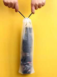 Versatile Waterproof Drawstring Bag For Kitchen, Office & Travel - Durable Plastic Organizer For Stationery, Mouse Pads, Umbrellas & More - Multicolor - View 7