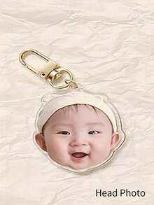 1pc Customized Acrylic Photo Keychain, Personalized Keychain With Your Own Picture, Unique Gift For Boyfriend/Girlfriend, Husband/Wife, Dad/Mom, Photos For Valentine's Day, Birthday, Youth Anniversary, Father's Day, Mother's Day Multi-Functional, Exquisite, Stylish, Unique, For Valentine's Day, For Weddings, For Housewarming,Warm Ambience, Autumn Home Refresh, Home Harmony