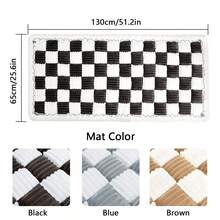 25.6x51.2 Inch Plaid Dog Bed, Fluffy Backseat Pet Pad, Car Rear Seat Dog Cover, Non-Slip Travel Dog Bed - Multicolor - View 4