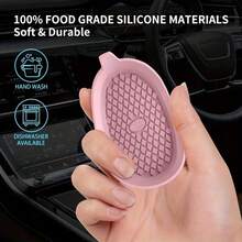 Black/Pink Car Cup Holder Coasters, Waterproof Anti-Slip Anti-Leak Beverage Mats With Grid Storage, Universal Car Interior Decor Accessories, Car Cup Holders, Travel Essential - one-size - View 6