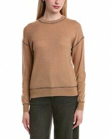 Bruno Magli Whipstitch Wool & Cashmere-Blend Sweater - màu nâu - Xem 1
