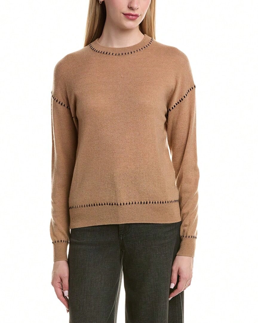 Bruno Magli Whipstitch Wool & Cashmere-Blend Sweater - màu nâu - Xem 1