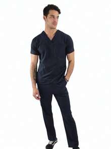 SOULMATE Pijama Quirúrgica Hombre Boston - Azul Marino - Ver 2
