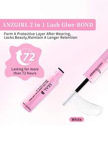 1/3/5pcs Eyelash Glue, Waterproof Eyelash Adhesive, 10ml, 2-In-1 Heavy Duty Household Glue - Black - View 5