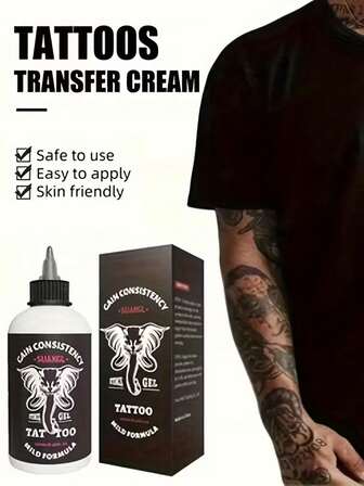 Oz纹身转印凝胶，人体彩绘纹身用品转印凝胶 - 专业纹身师和初学者都适用