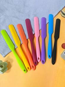 Silicone Jar Scraper Spatulas, Heat Resistant Cake Cream Peanut Butter Spatulas Mixing Batter Scraper, Nonstick Bread Spatula Rubber Kitchen Jar Blenders Scraper Long