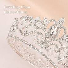 CIEHER Silver Small Tiara Cake Topper Mini Crown Princess Tiara Birthday Crown Wedding Cake Decoration For Wedding Birthday Party Cake{Inchcolor_nameinch:InchSilverinch} - Silver - 查看 4