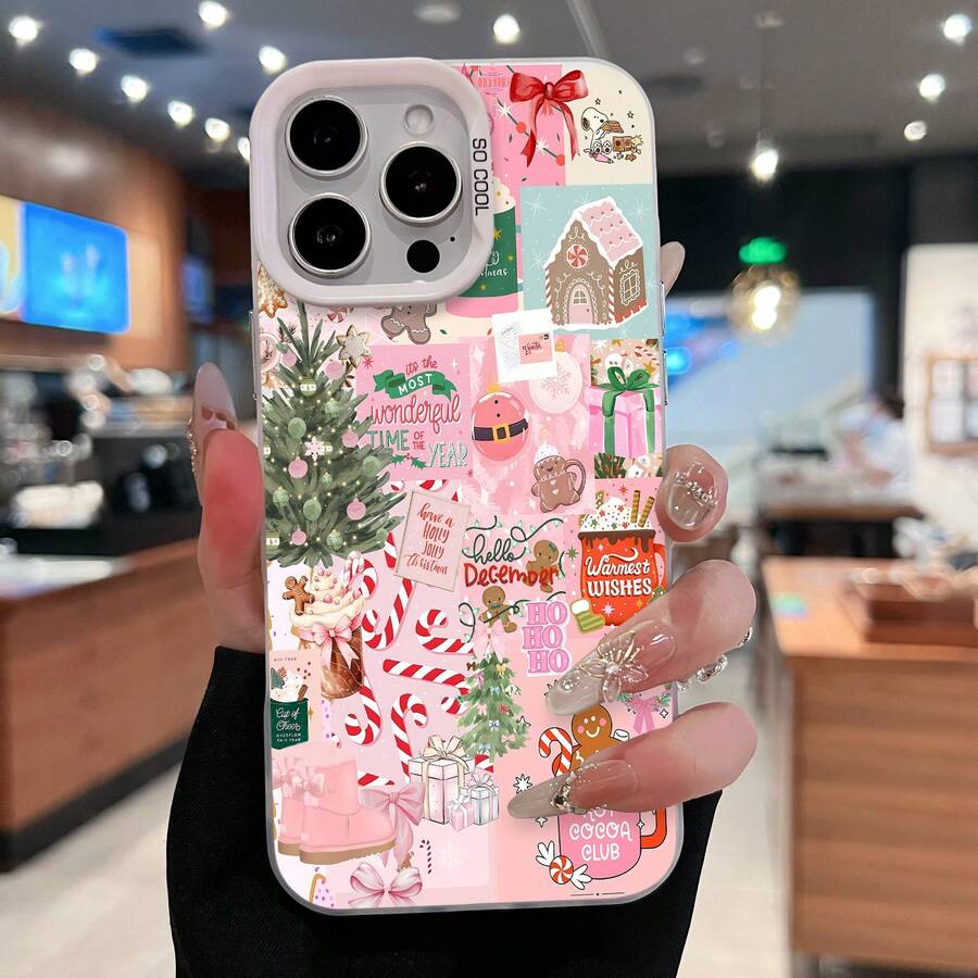 Estuche para teléfono con patrón de corazón de amor Compatible con estuches para teléfonos 16 Pro Max 15 Pro Max 13 y 12 Hecho de material de TPU, brinda protección contra golpes y caídas Es un gran regalo para familiares, amigos, novios, novias y Halloween - Plateado - Ver 1