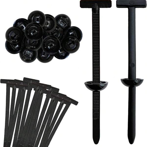 30/50/100pcs Universal Cable Tie Buckles, Universal Cable Tie Clips, Car Zipper Clips, Car Panel Fasteners, Car Zipper Trim Clips, Heavy Duty Plastic Rivets For Car Maintenance