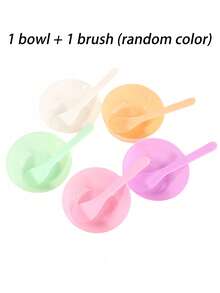 5pcs/Set Odorless Anti-Scratch Face Mask Bowl Set With Mask Brush, Mixing Bowl, Measuring Cup For Facial, Mud And Other Skincare Products