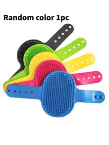 Dog Bath Brush, Soft Silicone Pet Shampoo Massage Dispenser Beauty Shower Brush, Suitable For Washing Short And Long-Haired Dogs And Cats