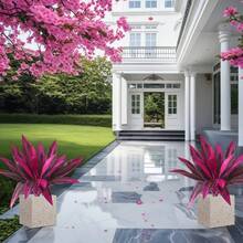 1/2 件大型紫色波士顿蕨人造植物，带 12/17 片叶子，雨林主题，适合婚礼、派对、庭院、酒店、摄影和生日礼物，是圣诞节、万圣节、感恩节、元旦和情人节的绝佳装饰。 - 彩色 - 查看 5