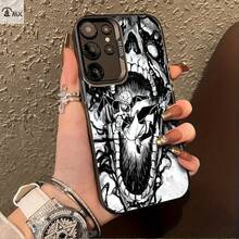 Personajes luchando contra un monstruo esqueleto gigante, funda de teléfono  dedicada, resistente a la suciedad, elegante, moderna, colorida, plateada IMD, adecuada para  Galaxy S25ULTRA, S24PLUS, S23FE, S21PRO, S22, S20+, A03S, A05S, A14, A31, A53, A34, A10, A04E, M04, A33, A35, A55, A72, A71, A70, A22, A16, A06, A20S, A54. - Mezcla de colores - Ver 6