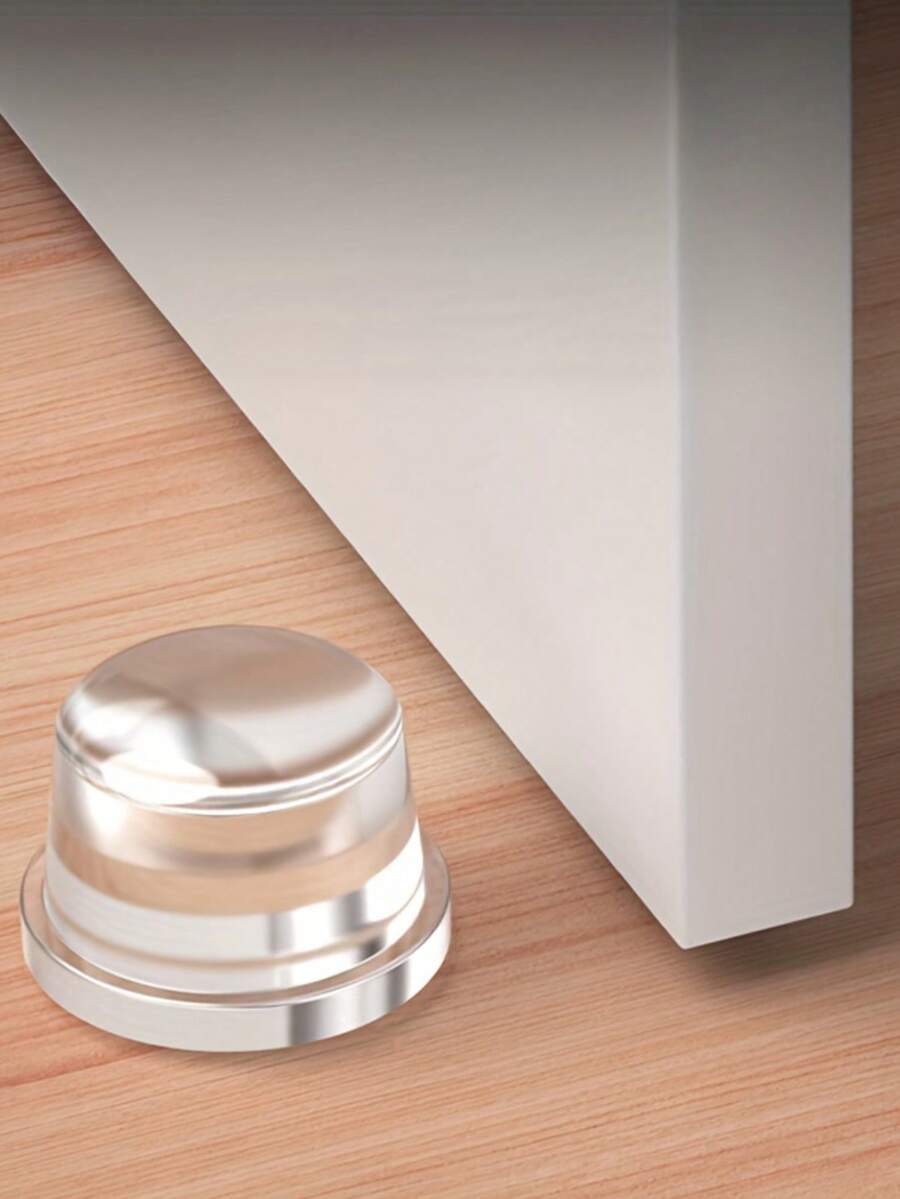 20pcs Nail-Free Transparent Doorstop - Strong Adhesive, Peel-Off High-Elasticity Silicone, Quiet And Impact-Resistant, Invisible And Residue-Free.