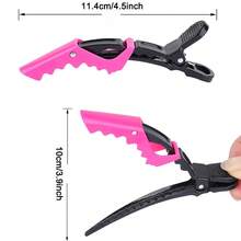 6Pcs Plastic Alligator Hair Clip, Hairdressing Clamps, Hair Claw, Professional Barber, Salon Styling Hairpins, Hair Accessories - Multicolor - View 3