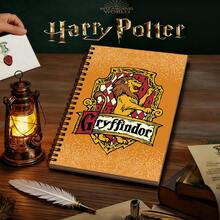1pc Harry Potter 4 Hogwarts House Printed Notebook, 80 Pages Signature Book, Suitable For Office, School, Note-Taking - College Logo - View 25