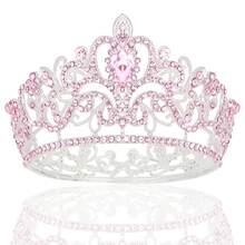 CIEHER Pink Mini Crown For FFgirls - Princess Tiara & Wedding Cake Decoration{Inchcolor_nameinch:InchPinkinch} - Hồng - Xem 1
