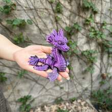 1 件 3D 打印龙雕像，具有逼真眼睛和可移动关节的家居装饰，圣诞礼物，适合任何场合，生日礼物，3D 打印小雕像 - 彩色 - 查看 33