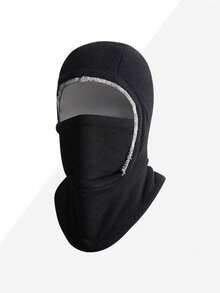 男女通用套头帽，带面罩，户外防风保暖内衬颈套，纯色，秋冬