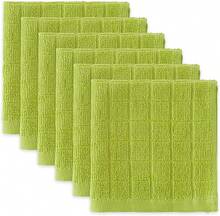 Basic Terry Solid Windowpane Dishcloth Set, 12x12, Red, 6 Piece, 2025 - Avocado - View 4