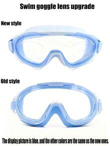 1pc Kids Swimming Goggles, Suitable For 3-14 Years Old Children, Upgraded Design With Wide Vision, Anti-Fog, Waterproof For Swimming Pool
