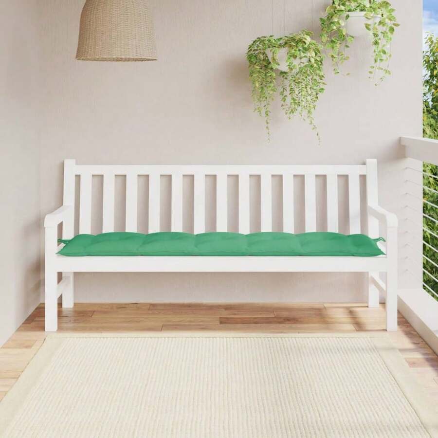vidaXL Gartenbank-Auflage Grün 180x50x7 Cm Oxford-Gewebe - Grau - Übersicht 1