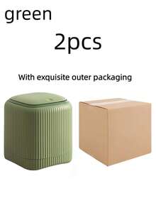 Multi-Functional Desktop Plastic Storage Bucket, Fashionable Mini Trash Can, Mini Trash Can With Lid - Detachable Small Trash Can, Small Plastic Trash Can, Pop-Up Countertop Garbage Basket, Suitable For Bathroom, Office, Kitchen, Bedroom, Desk, Coffee Table, Office, Car. Multiple Colors Available