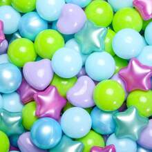 Star Ball Pit Balls For Ball Pit, Crush-Proof  Colorful Play Plastic Balls For   Christmas Party Dr Giant Friendship Bracelet Banner,26390428 - 薄荷藍 - 查看 1