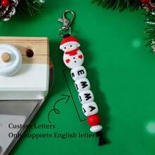 1 Móc khóa Giáng sinh Nhiều vật dụng Giáng sinh như Cây thông Noel Ông già Noel Hươu Người tuyết Hạt chữ cái tùy chỉnh Quà tặng/Trang trí Giáng sinh Quà tặng cho phụ nữ Quà tặng cho nam Phụ kiện điện thoại - Màu Khỏa thân - Xem 38