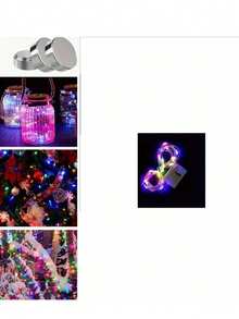 [1/3/5/12 Packs & 3 Modes] Fairy Lights Battery Powered 7FT 20LED Twinkle Lights Battery Mini Lights Small LED String Lights Waterproof Silver Wire For Indoor Mason Jar DIY Wedding Christmas Decor, (White)