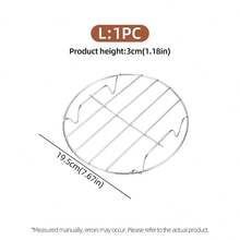 1/3pcs Round Cooling Rack Set, Steamer Rack, Stainless Steel Baking Cooling Cooking Rack, CHEF Round Cooking Rack, Kitchen Small Tools, Multi-Functional Kitchen Cooking Tools, Suitable For Air Fryer/Pot/Pressure Cooker/Round Cake Pan, Mirror Polished, Reusable, Great For Home Kitchen, Birthday Party, Camping, Picnic, BBQ, Christmas, Halloween, Thanksgiving, New Year, Kitchen Accessories (3 Sizes) - - - View 11