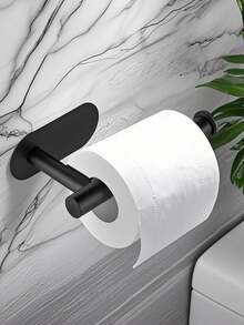 Stainless Steel Wall-Mounted Toilet Paper Holder, Bathroom Tissue Roll Dispenser, No Drilling Required, Self-Adhesive Roll Paper Rack, Absorbent Napkin Stand, Holder For Paper Towels No Drill Toilet Paper Holder, Self-Adhesive Roll Paper Rack, Absorbent Napkin Stand, Black, Silver, Gold, Bathroom Accessories, No-Drill, Wall-Mounted, WC Organizer, Bathroom Hardware Equipment, Bathroom Decor Fall Decor