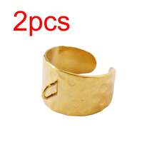 2个不锈钢开口连接环，宽底座，适合DIY戒指和珠宝制作 - 戒指(2件) - 查看 13