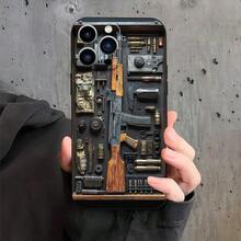 Cool Design Black Case for , Shock-Resistant And Lens Protection, Made of, Compatible with for  11/12/13/14/15/16 Pro Max, Suitable for Holiday Gifts. - 混合色1 - チェックする 3