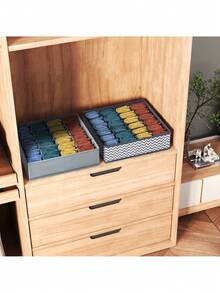 1pc,Drawer Organizer Divider Foldable Closet Storage Organizer Basket, And Fabric Organization Bins For Clothes, Underwear, Bras, Ties, Accessories, Socks - Multicolor - View 5