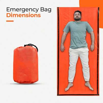 An Emergency Sleeping Bag – An Ultralight, Waterproof Polyester Film Insulated Sleeping Bag/Tent That Can Be Used As An Emergency Blanket, Lightweight Survival Gear, Outdoor Bag, Survival Pack, Car Survival Kit, And Insect Repellent Bag. Ideal For Hiking, Camping, Trekking, Body Insulation, And Outdoor Activities. Keeps You Warm After Earthquakes, Hurricanes, And Other Disasters.
