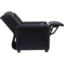 Traditional Little Ones Recliner, Pu Faux Leather, Black