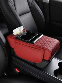 Car Armrest Storage Box, Car Armrest Pad, Central Armrest Box, Premium Ergonomic Armrest Box, Comfortable Driving Upgrade, Wear-Resistant And Easy To Clean, Fit Multiple Vehicle Models, New Tissue Box Storage With Cup Holder, Layered Storage, Great Gift For Holidays - Multicolor - View 16
