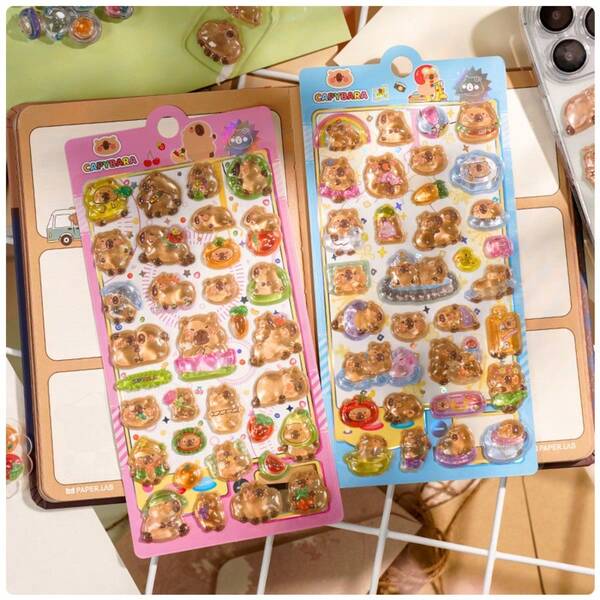 Wiederverwendbare 3D Harz Aufkleber - gemischte Farben, selbstklebende DIY Craft Decals für Kunst & Handwerk