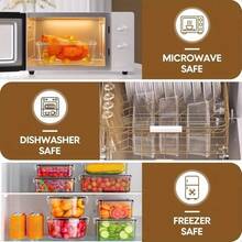 40/10-Piece Food Storage Container Set, Kitchen Organizing Bins, Meal Prep Containers With Lids, Stackable Reusable Snack And Lunch Boxes, Easy-Seal Lids, Plastic Snapware (20/5Containers + 20/5Lids), 40-Piece Set Includes Labels And Marker For Pantry And Kitchen Organization - Black 40PCS (20 Lids + 20Containers) - 查看 9
