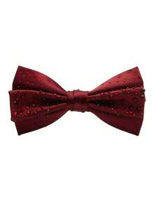 1pc Solid Color Polyester Men's Rhinestone Bow Tie, Essential For Banquet, Shiny Rhinestone Design High-End Suit Accessory - Multicolor - View 17