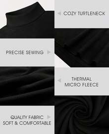Men's Turtleneck Long Sleeve Thermal Underwear Tops Basic Pullover Sweater Tees, And Warm - A03 海軍藍 - 查看 8