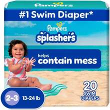 Pampers - Pantalones de natación desechables Splashers, pequeños (13 a 24 libras), 20 unidades - > 31 libras, talla L - nueva versión - Ver 6