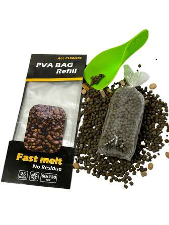 Fast Melt PVA BAG System 60MM*130MM 25pcs Solid Pva Bag Carp Fishing Accessories