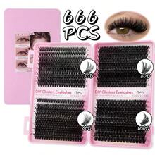 648/666/720 Bộ lông mi đóng gói riêng lẻ, Lông mi cong hình lá phong, Bộ dụng cụ nối mi mật độ hỗn hợp, Lông mi cong hình mắt mèo 10-16mm mới, Lông mi lá phong dày mùa thu, Bộ nối mi trang điểm tự nhiên DIY, Siêu dày, thông minh, siêu mềm và nhẹ, Lông mi riêng lẻ có thể tái sử dụng, Thích hợp sử dụng hàng ngày - Nhiều màu - Xem 15